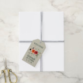 Elegant Vintage Boho Red Oranje grijs Cadeaulabel (Met Touw)