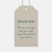 Elegant Vintage Boho Red Oranje grijs Cadeaulabel (Achterkant)