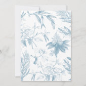 Elegant Vintage Botanical Wedding Invitation Kaart (Achterkant)