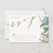 Elegant Vintage Botanical Wedding RSVP Card (Voorkant)