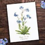 Elegant Vintage Botanisch vergeet me niet te bloed Briefkaart<br><div class="desc">botanische illustratie van 'Vergeet me niet zonder bladeren en bloesems', zeer elegant, gesofisticeerd en klastig kunstwerk voor een romantisch decor en natuur of bloemen liefhebber. Vergeet me niet dat ik de staatsbloem van Alaska ben. Ze symboliseren ware en eeuwige liefde, toewijding, trouw en respect. Het is een belofte van herinnering...</div>