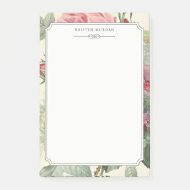 Elegant Vintage Botanische Tuingbloemen Post-it® Notes