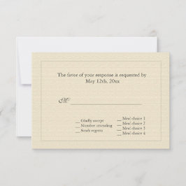 Elegant vintage botanische witte likeur RSVP bruil Kaartje