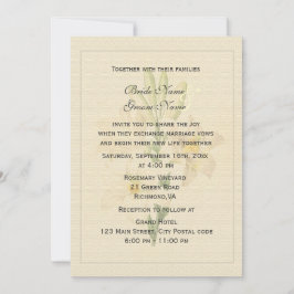 Elegant vintage botanische witte lullly bruiloft kaart