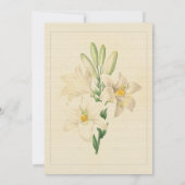Elegant vintage botanische witte lullly bruiloft kaart (Achterkant)