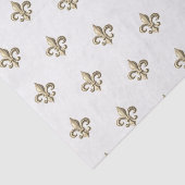 Elegant Vintage Brass Heraldic Fleur de lis Tissuepapier (Detail)