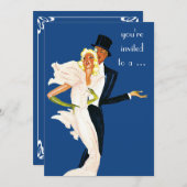 Elegant Vintage Bruidspaar Dinerfeest in Monte Car Kaart (Voorkant / Achterkant)