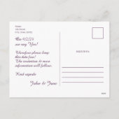 Elegant vintage bruiloft aankondiging, bloemmotief feestdagenkaart (Achterkant)