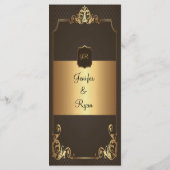 Elegant vintage bruiloft menu (Achterkant)