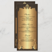 Elegant vintage bruiloft menu (Voorkant / Achterkant)