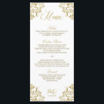Elegant vintage bruiloft menu | Nadine (goud)<br><div class="desc">Deze elegante trouwmenukaart past perfect bij onze Nadine uitnodigingssuite. De ontwerpkleur is in goud ingesteld, maar u kunt de kleur van het ontwerp wijzigen door de achtergrondkleur te wijzigen. **HOE UW ONTWERPKLEUR TE WIJZIGEN** 1) Klik op de Button "Personaliseren". 2) Klik onderaan op de link "KLIK OM VERDER AAN TE...</div>