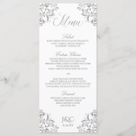 Elegant vintage bruiloft menu | Nadine (grijs)