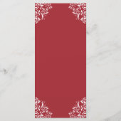 Elegant vintage bruiloft menu | Nadine (rood) (Achterkant)
