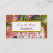 Elegant Vintage Camellia Floral Chic Visitekaartje (Voorkant)