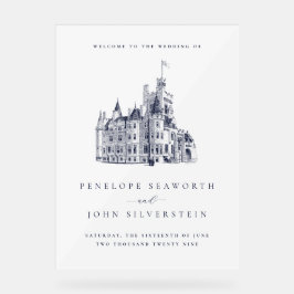 Elegant Vintage Castle Destination Wedding  Acryl Bord
