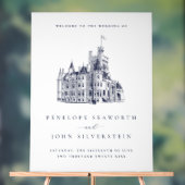 Elegant Vintage Castle Destination Wedding  Acryl Bord (Neutraal)