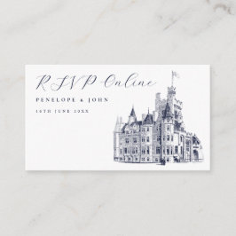 Elegant Vintage Castle Wedding Website Informatiekaartje