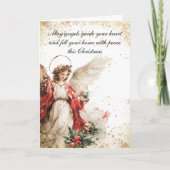 Elegant Vintage Christmas Angel Feestdagen Kaart (Voorkant)