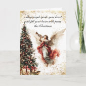 Elegant Vintage Christmas Angel Feestdagen Kaart (Voorkant)