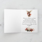 Elegant Vintage Christmas Angel Feestdagen Kaart (Binnen)