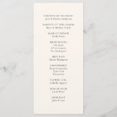 Elegant Vintage Citrus Lemon Summer Wedding Programmakaart (Achterkant)