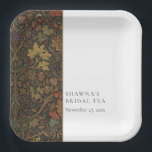 Elegant Vintage Cottage Botanical Fall Shower Tea Papieren Bordje<br><div class="desc">Decorate your bridal shower tea with a design that exudes timeless elegance and sophisticated charm. This exquisite design features a stunning William Morris-style vintage fall botanical background,  rich with intricate foliage and warm,  earthy tones. Perfect for an elegant autumn event. Created by Simply Farmhouse Press.</div>