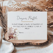 Elegant Vintage Cradle Diaper Raffle Card Informatiekaartje