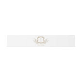 Elegant Vintage Crest Wedding Monogram Uitnodigingen Wikkel (Vlak)
