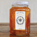 Elegant Vintage Crown Queen Bee Honey Jar Label<br><div class="desc">Elegant stijlvol honingvormig design, ideaal voor het merken van uw honingproducten. Het ontwerp is voorzien van een eigen, met de hand getekende koningin van het model honingbij met een elegante gouden kroon boven de koningin. Een prachtige rustige florale stijl met lijsten van de koninginnenbijenafbeelding. Gepersonaliseerd met uw honingsmaak, productgewicht, enz....</div>