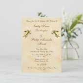 Elegant Vintage Cupids & Cherubs Wedding Kaart (Staand voorkant)