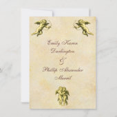 Elegant Vintage Cupids & Cherubs Wedding Kaart (Achterkant)