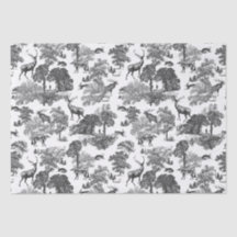 Elegant Vintage Deer Fox Hare Country Toile
