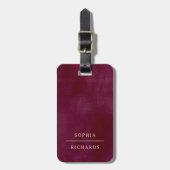 Elegant Vintage | Eenvoudige minimale Bourgogne Bagagelabel (Voorkant verticaal)
