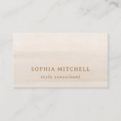 Elegant Vintage | Eenvoudige minimale neutrale Visitekaartje (Voorkant)