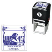 Elegant vintage ex-libris zelfinktende stempel (In situ)