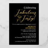 Elegant Vintage Fabulous Forty Folie Uitnodiging (Voorkant)