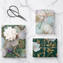Elegant Vintage Flora Botanische Cadeaupapier