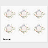 Elegant Vintage Floral Botanical Design Ronde Sticker (Vel)