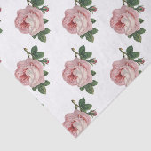 Elegant Vintage Floral Pink Rose Tissuepapier (Detail)