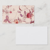 Elegant Vintage Floral Roos Pattern Sjabloon Visitekaartje (Voorkant / Achterkant)