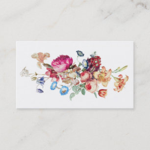 Elegant Vintage Floral Roos Pattern Sjabloon Visitekaartje