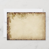 Elegant Vintage Floral Rustic Wedding Invitations Kaart (Achterkant)