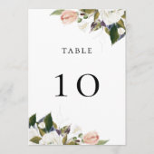 Elegant Vintage Floral Table Kaart (Voorkant)