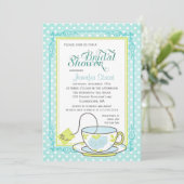 Elegant Vintage Floral Tea Vrijgezellenfeest Kaart (Staand voorkant)