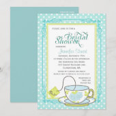 Elegant Vintage Floral Tea Vrijgezellenfeest Kaart (Voorkant / Achterkant)