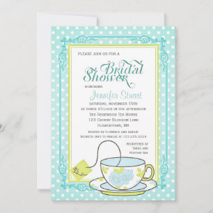 Elegant Vintage Floral Tea Vrijgezellenfeest Kaart