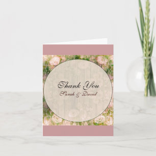Elegant Vintage Floral Wedding Dank je wel Bedankkaart