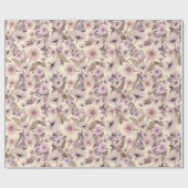 Elegant Vintage Flowers Cadeaupapier (Vlak)