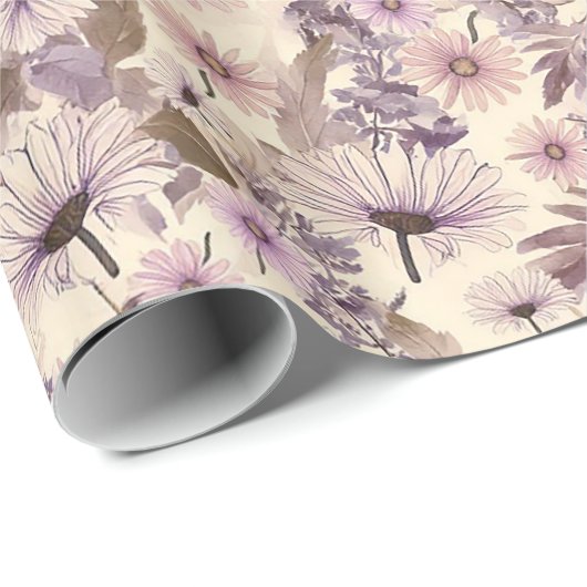 Elegant Vintage Flowers Cadeaupapier (Rol Hoek)