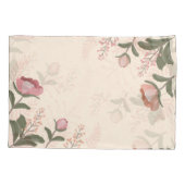 Elegant Vintage Flowers Kussensloop (Achterkant-Links)